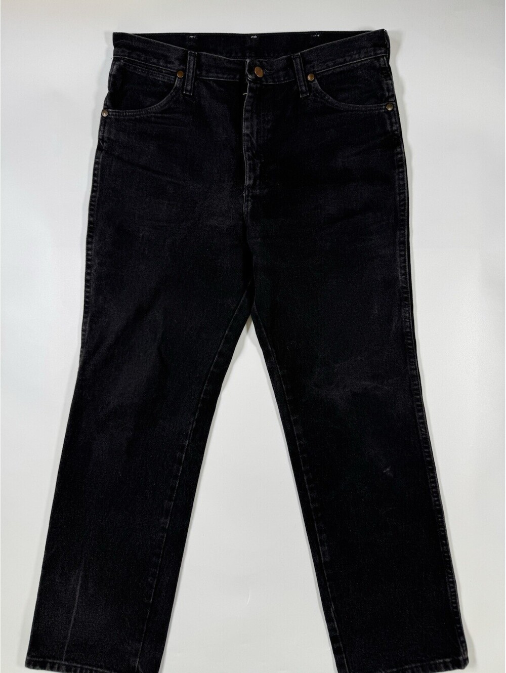 Vintage Wrangler 936PWD Cowboy Cut Slim Jeans Mens 32x30 Black Made Mexico